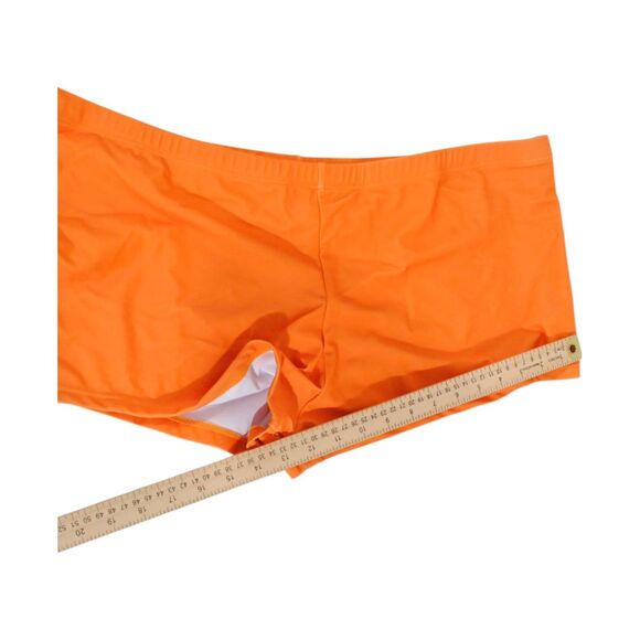 Plus Size 5XL Gradient Orange Yellow Swim dress Shorts Set Ruched Bust Padd - Picture 12 of 12